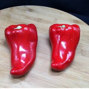 Vintage Ceramic Chili Salt and Pepper Shaker Set